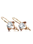 Vintage štýl náušnice zirkónia originálny vintage 14k produkt s ružovým zlatom vec142r